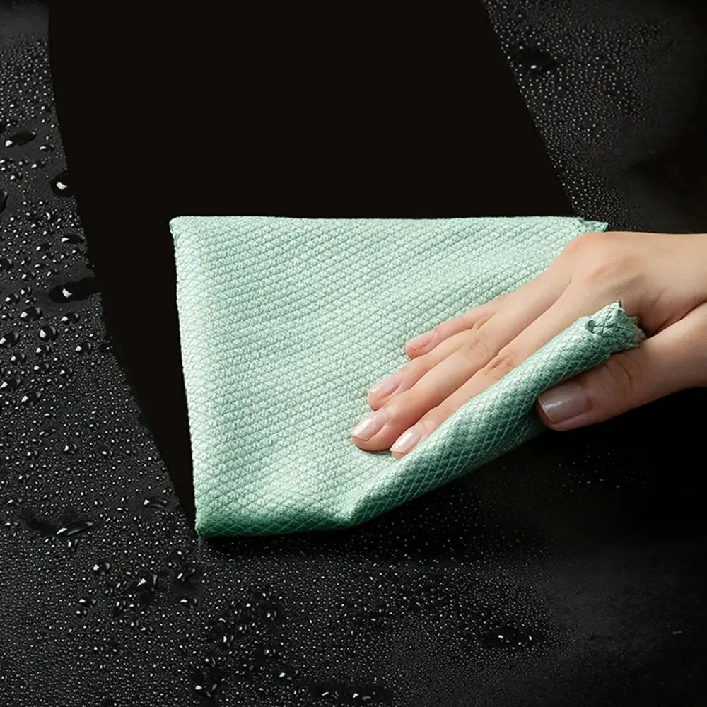 Microfiber glass cleaning cloths, Simples Market, 10-pack mint green, lint-free reusable rags