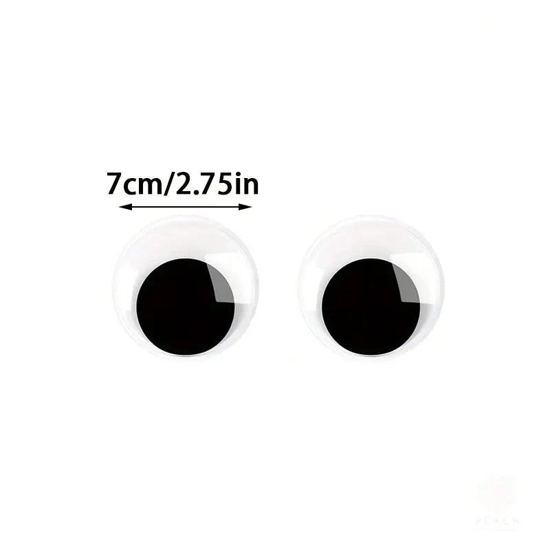 One Pair Self Adhesive Googly Eyes Large Black Plastic Fridge Wall Sticker DIY Scrapbook Dolls Eyeball