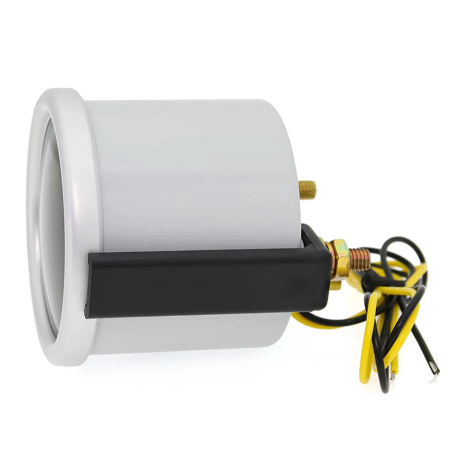 52mm white boost gauge with sensor and yellow-black wiring harness