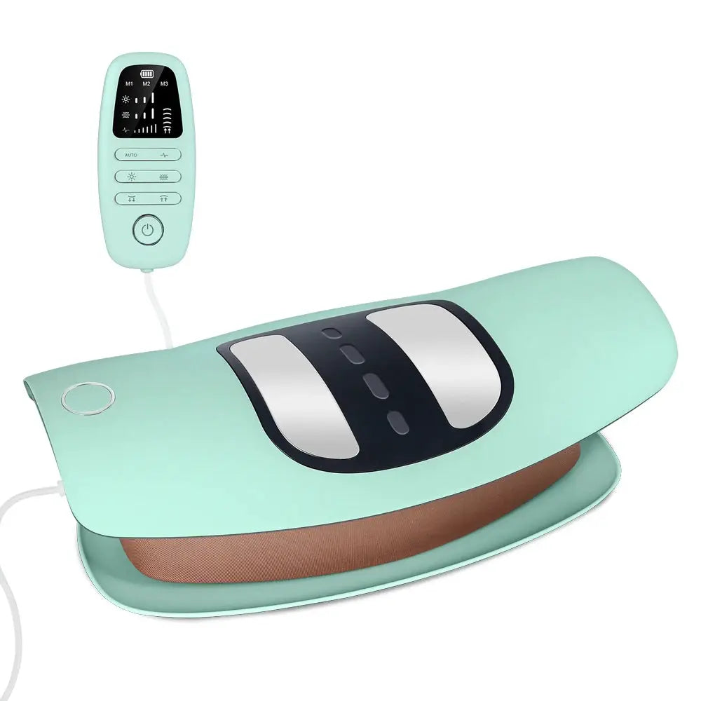 Simples Market mint green adjustable lumbar traction massager with remote control waist belt.