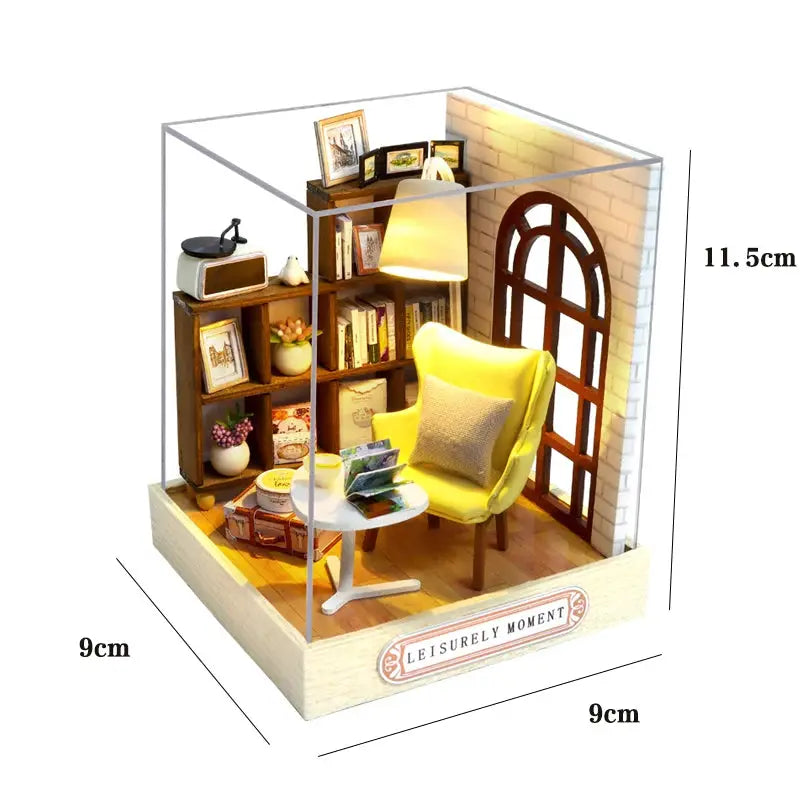 Wooden Miniature Doll House Kit DIY 3D Puzzle Building Model For Birthday Gifts And Home Decor Display