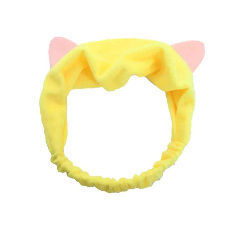 BambooBloom Rabbit Ear Headband Soft Bamboo Fiber With Elastic Strap For Washing And Makeup