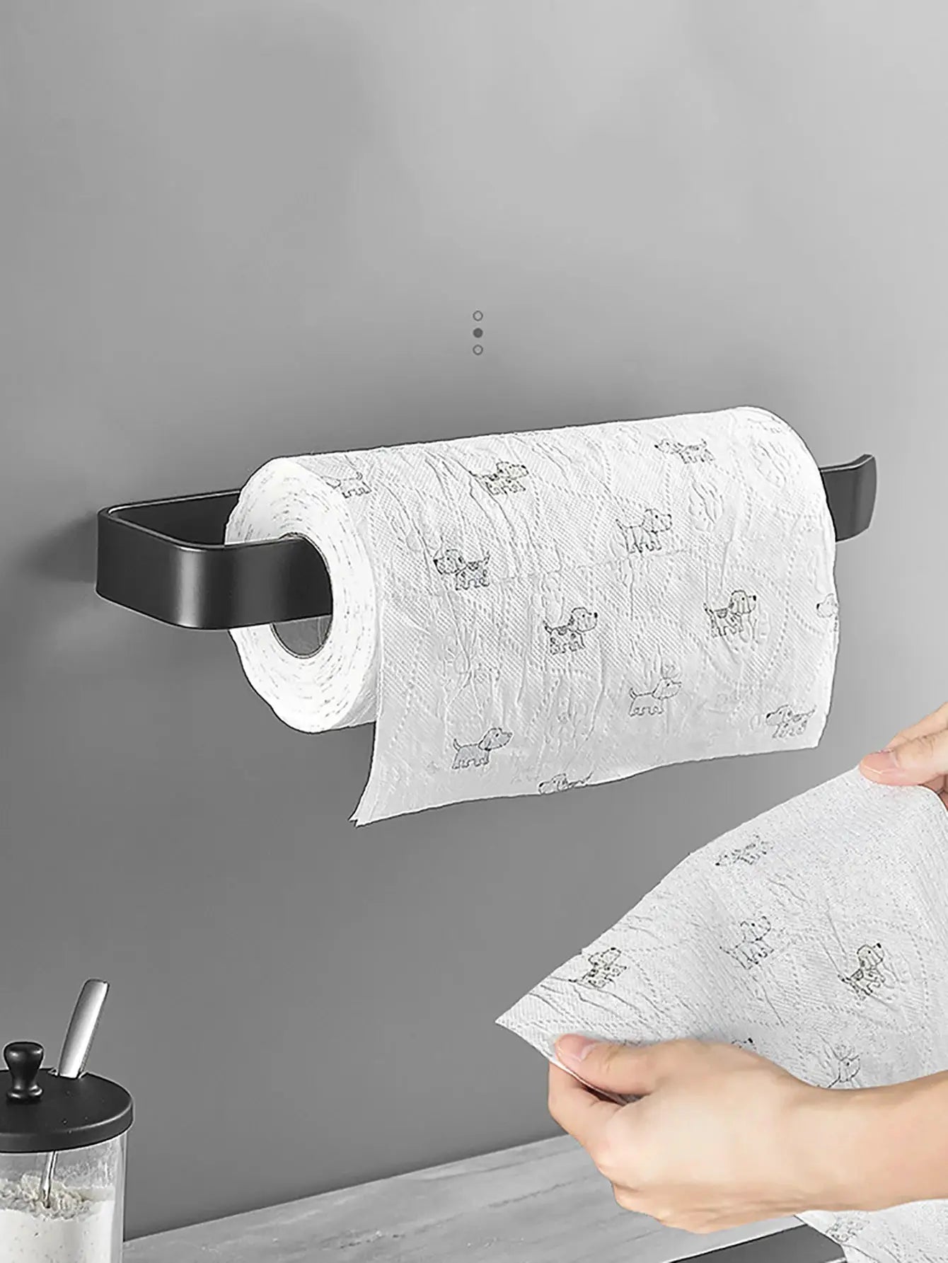 Adhesive Paper Towel Holder And Toilet Roll Dispenser For Kitchen Bathroom Cabinet Storage Napkin Rack