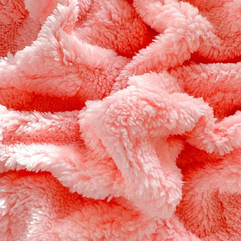 Tafuru milk fleece quilt set duvet cover, pink plush bedding by Simples Market