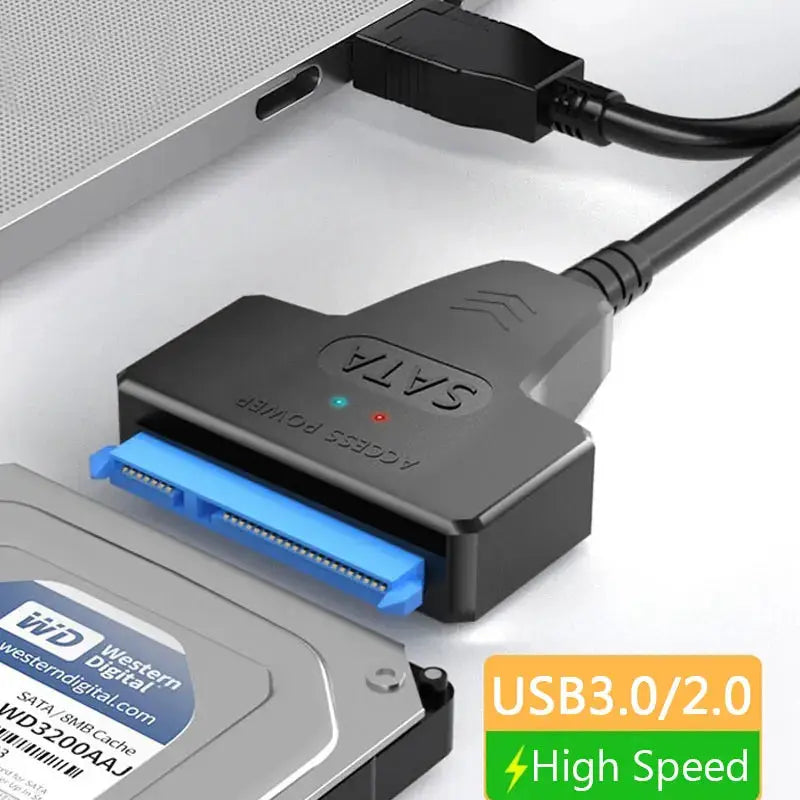 SATA To USB 3 0 2 0 Cable For 2 5 Inch External HDD SSD Adapter Up To 6 Gbps For Data Backup And Disk Cloning
