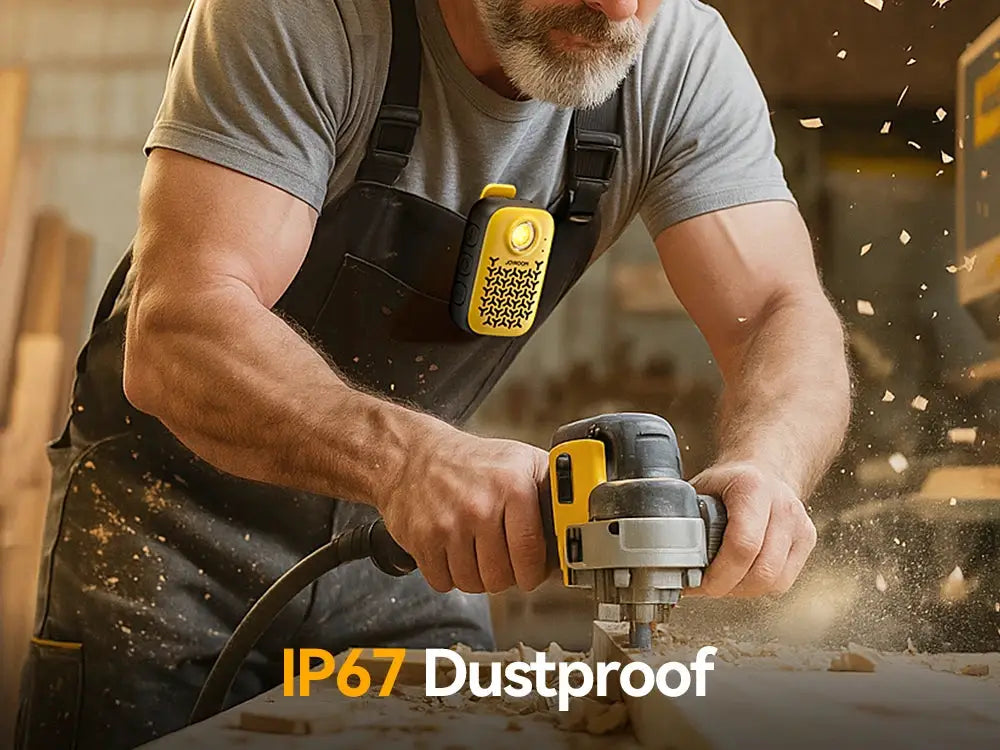 Joyroom wearable Bluetooth speaker, yellow clip-on, IP67 dustproof