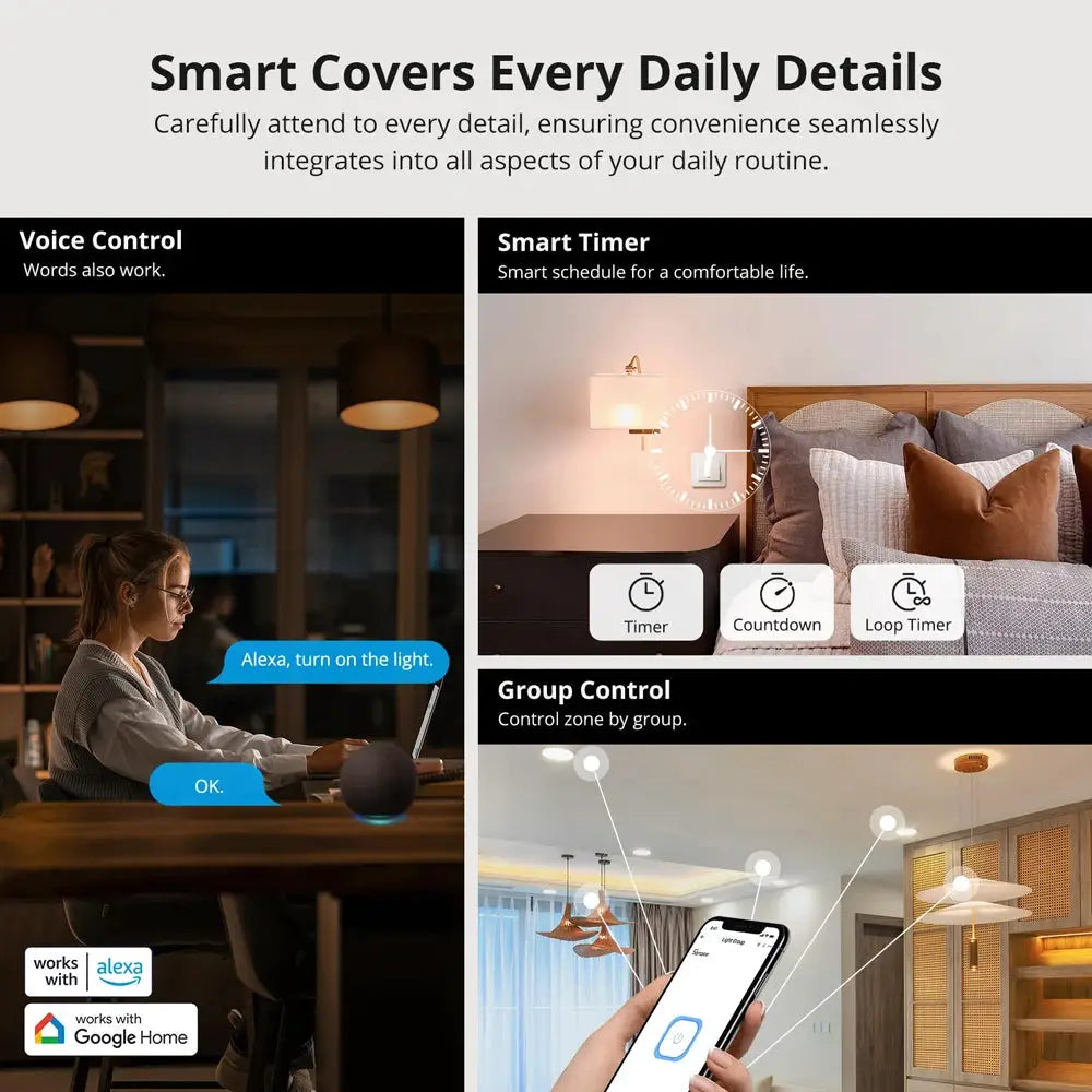 SONOFF ZBMINIR2 Extreme Zigbee Smart Switch with detachable relay external switch; works with Alexa and Google Home