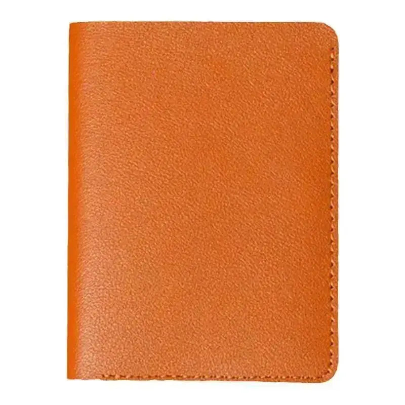 Classic designer PU leather small wallet, tan brown, ultra-thin card and coin purse