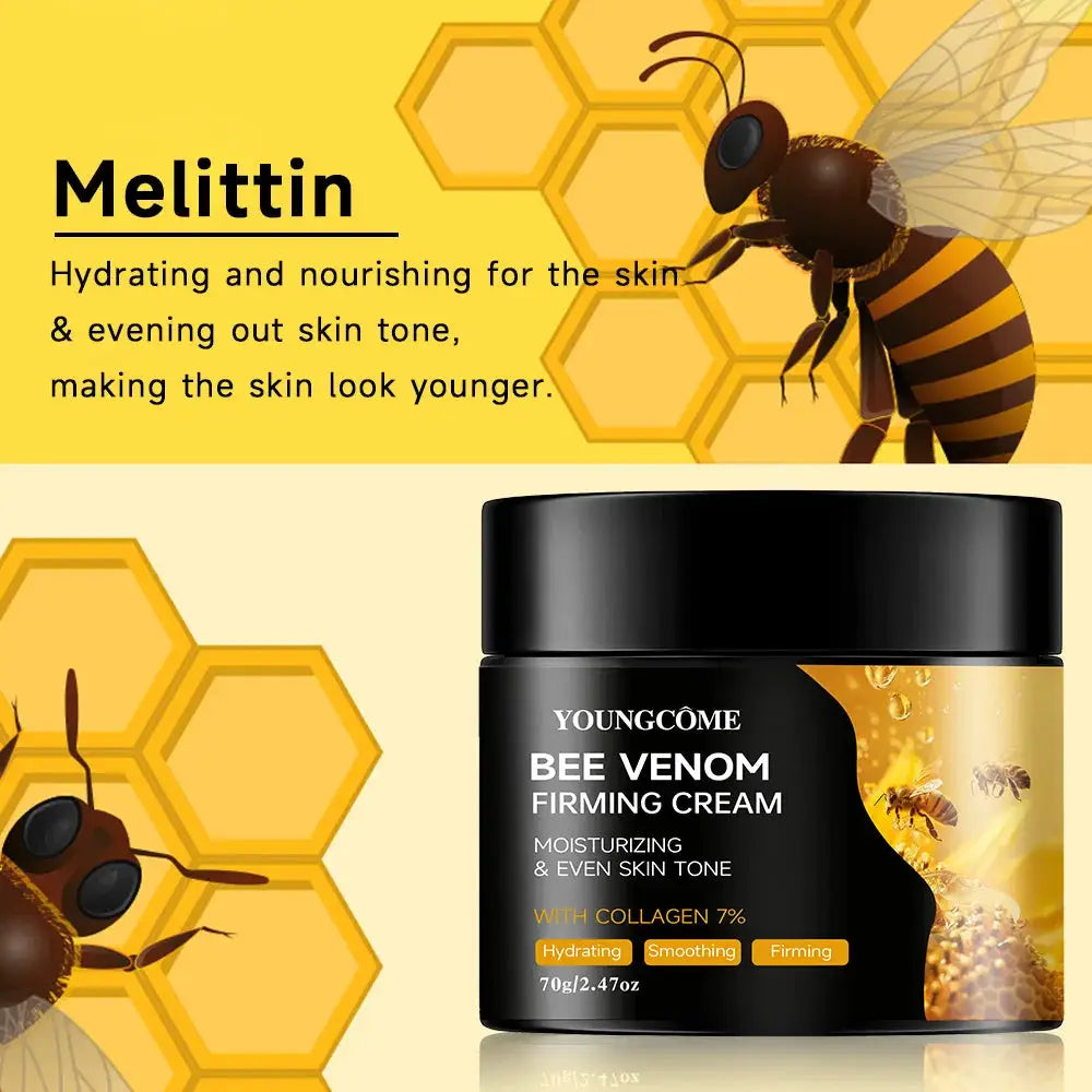 Premium Bee Venom Cream For Face And Neck With Collagen Boost Skin Firming And Hydrating Natural Non Greasy