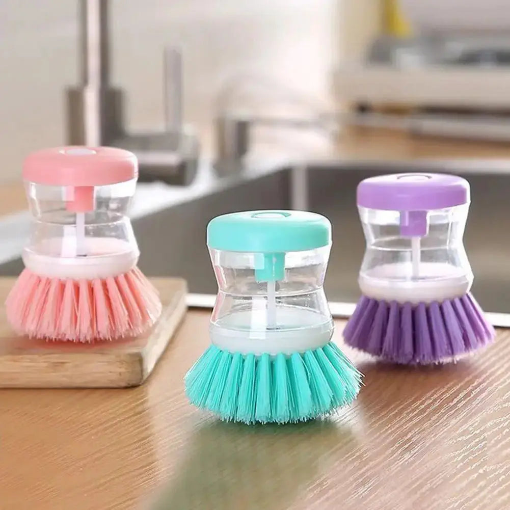 Astronaut Themed Dish Brush With Automatic Soap Dispenser For Kitchen Pots Utensils Cleaning