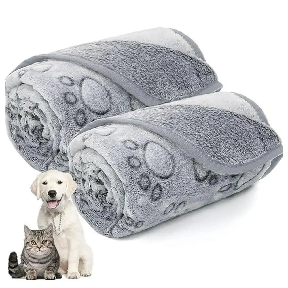 Winter Soft Dog Blanket Washable For Cats And Dogs Indoor Pets Grey Large Medium Small Bed Mat