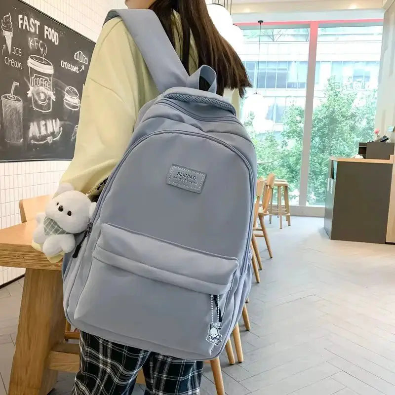 Aophlola Trendy High - Capacity Waterproof College Backpack - Simples Market