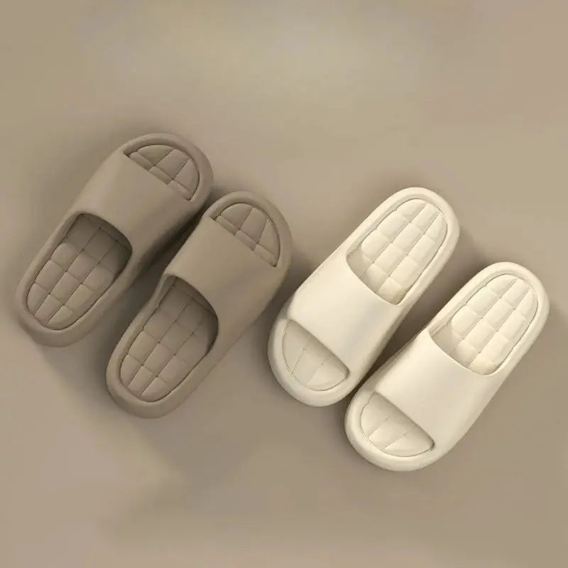 Unisex Cloud Cushion Slides With Thick Platform And Non Slip Sole Indoor Slippers For Summer Comfort