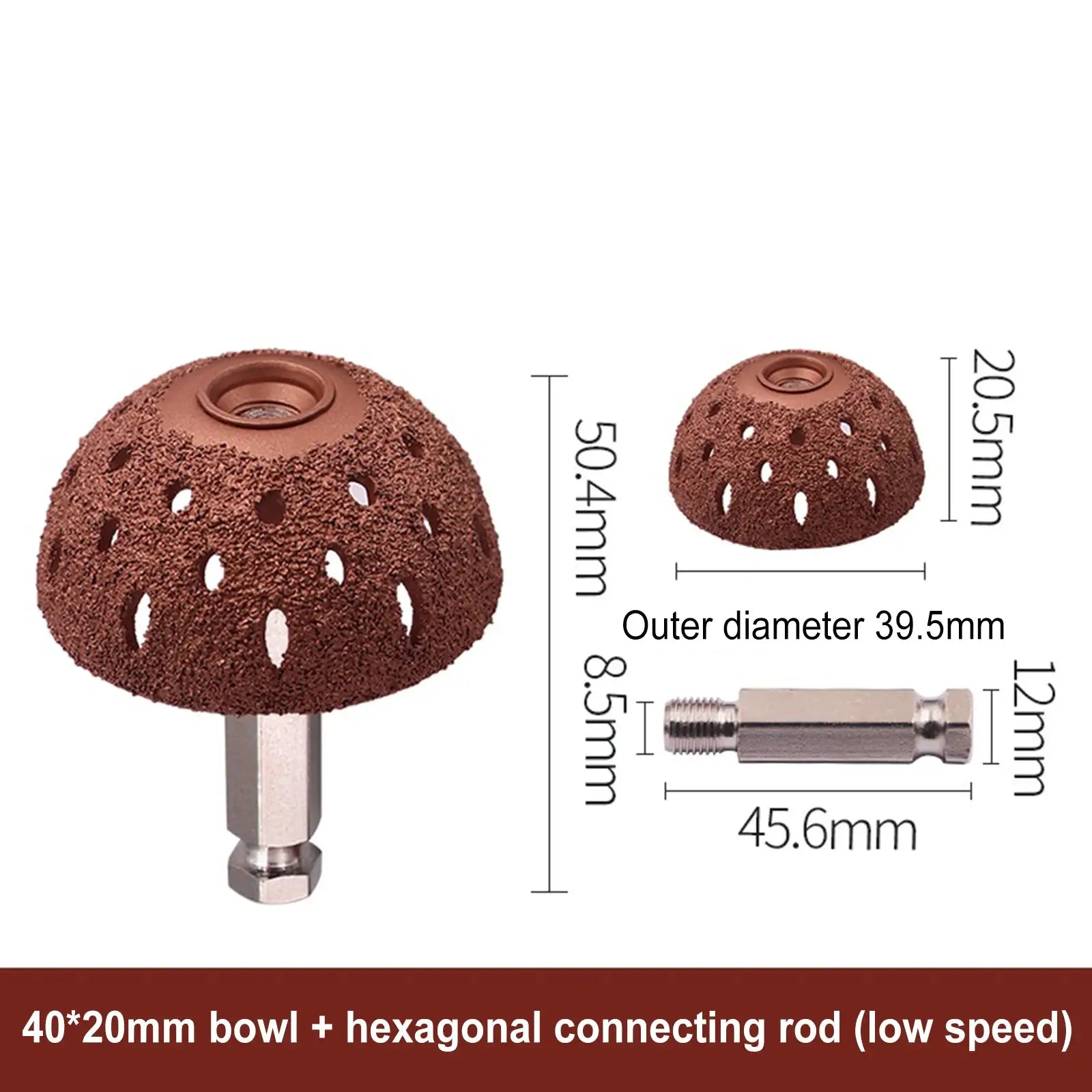 Tire grinding head pair Simples Market with tungsten steel hemispherical grinding wheels and pneumatic connector