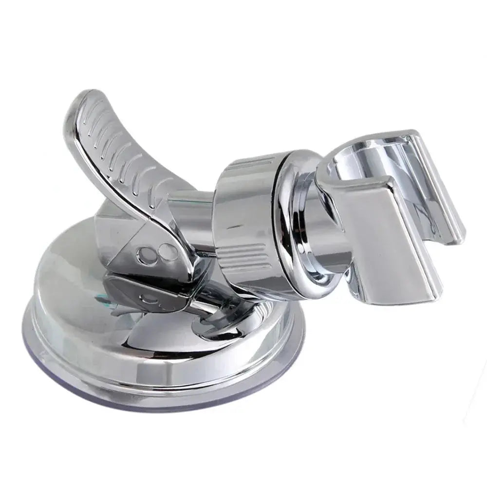 Shower head holder chrome universal 360-degree adjustable wall mount with suction cup