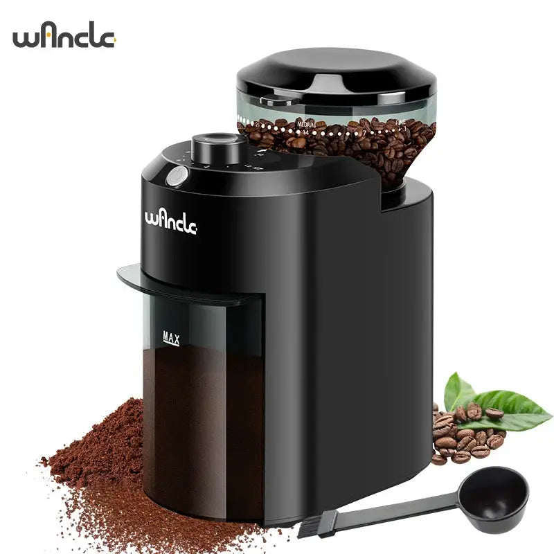 Wancle Electric Burr Coffee Grinder Conical Burr Mill With 28 Precise Grind Settings Dual Voltage 220V 120V