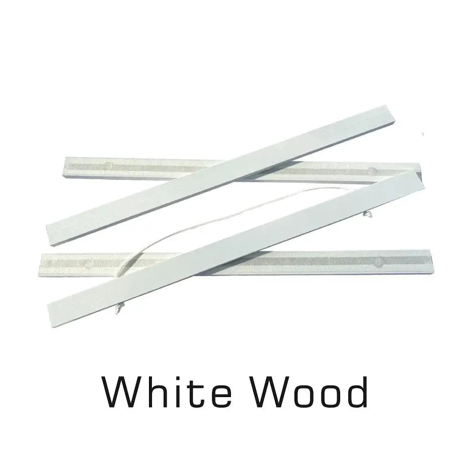Simples Market white wood magnetic painting frame rails, 4-piece set for canvas posters.