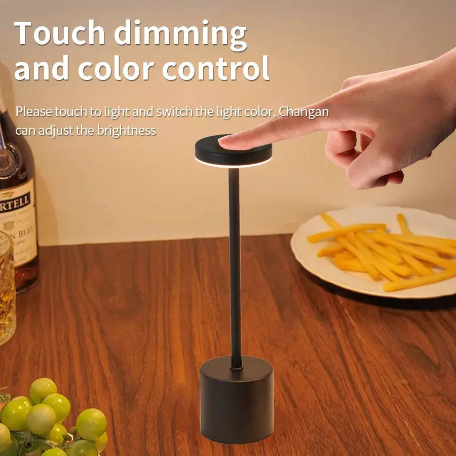Classic USB Rechargeable Table Lamp Night Light Stepless Dimming Touch Desk Lamp With 3 Color Temperatures Bedside Decor