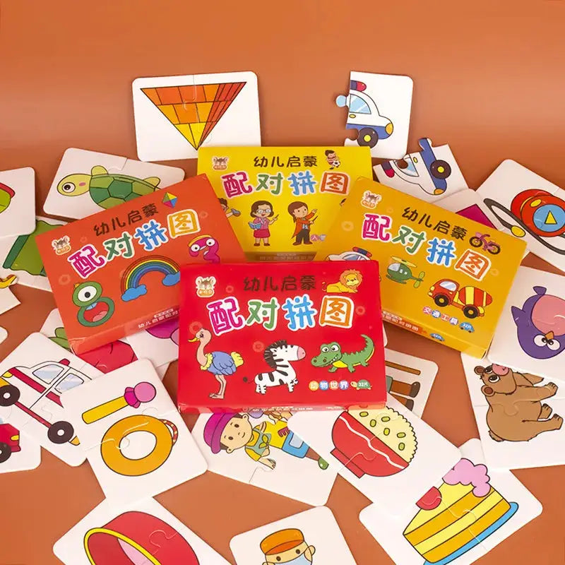 32 Piece Enlightenment Card Matching Puzzle For Early Education Cognitive Development Cartoon Toys For Boys And Girls