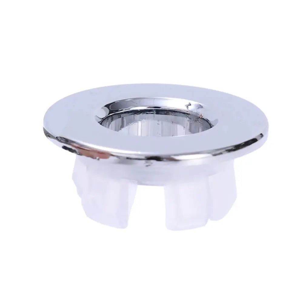 AquaGuard Round Overflow Hole Cover for Sink and Basin Fits 23mm to 25mm Diameters Minimalist Trim