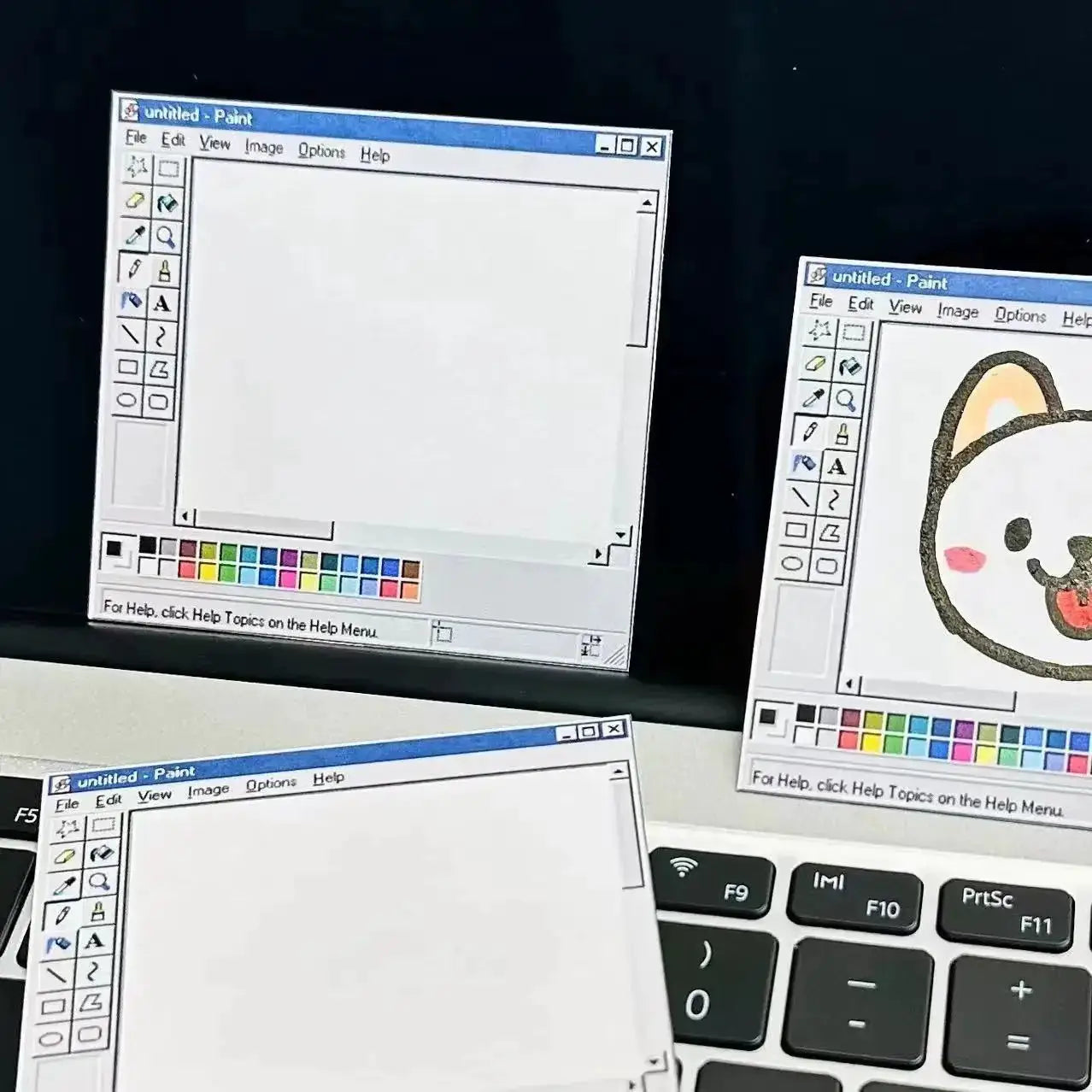 50-page retro computer drawing tools pattern notepad, Simples Market, 3-pack, minimalist color scheme
