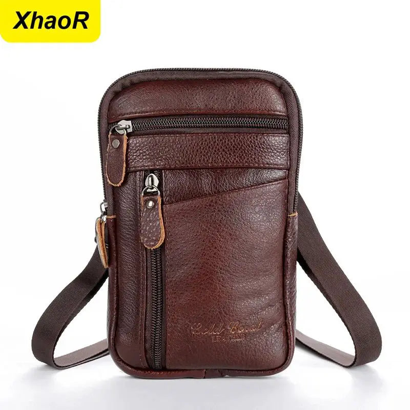 Vintage Leather Multifunction Phone Pouch and Waist Pack - Simples Market
