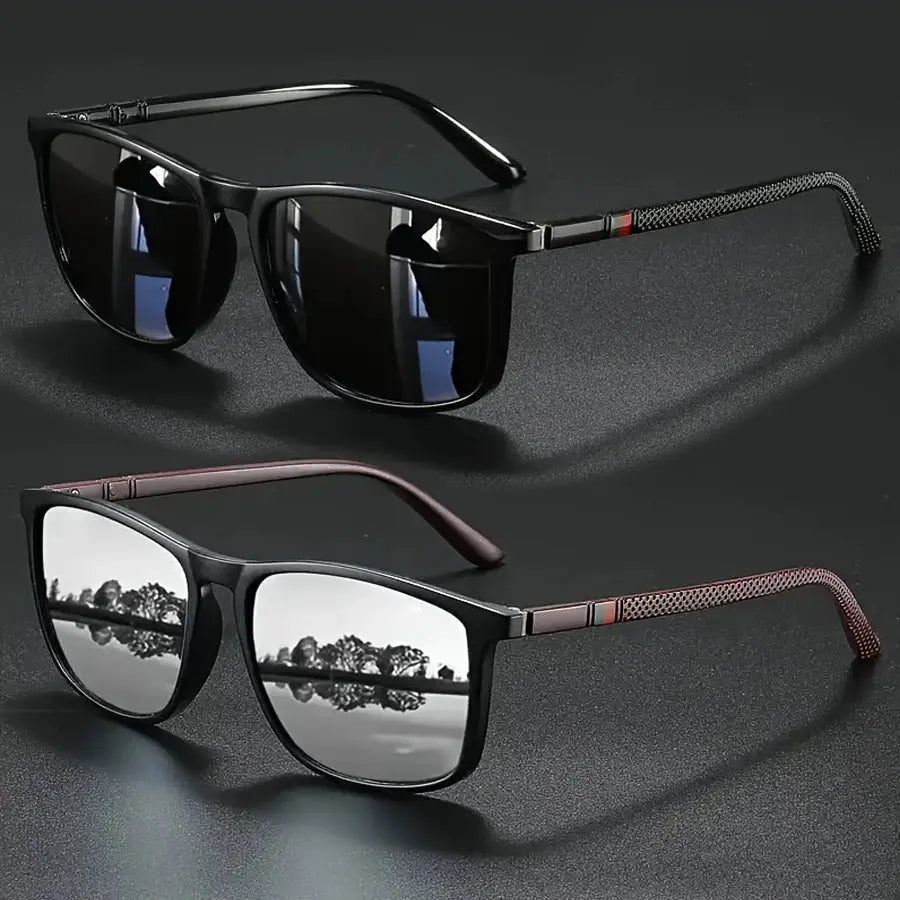 LuxCycle Square Vintage Polarized Cycling Sunglasses UV400 Protection For Men And Women