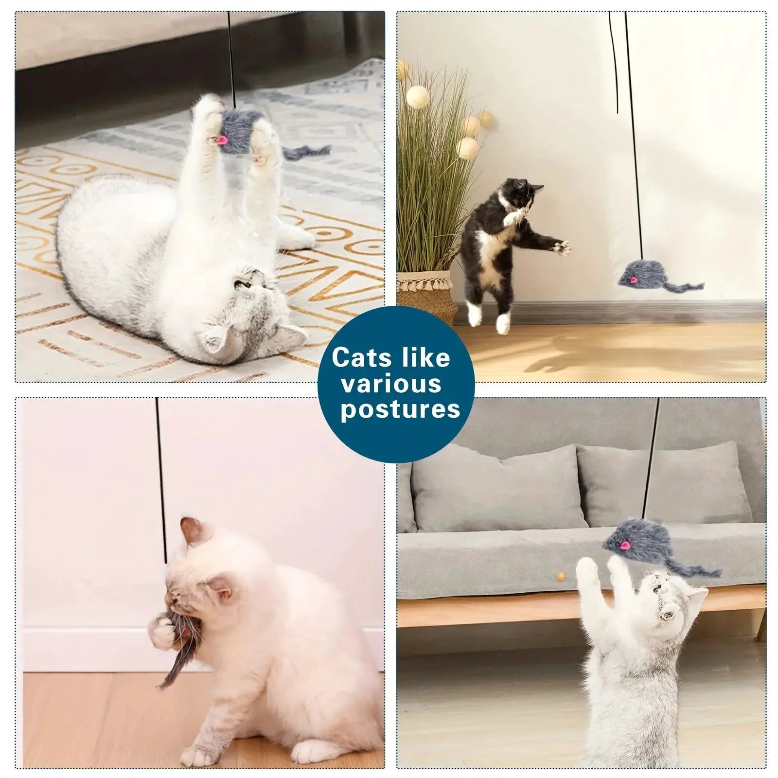 Door Hanging Cat Toy Stress Relief For Living Room Interactive Kitten Toy Easy Install