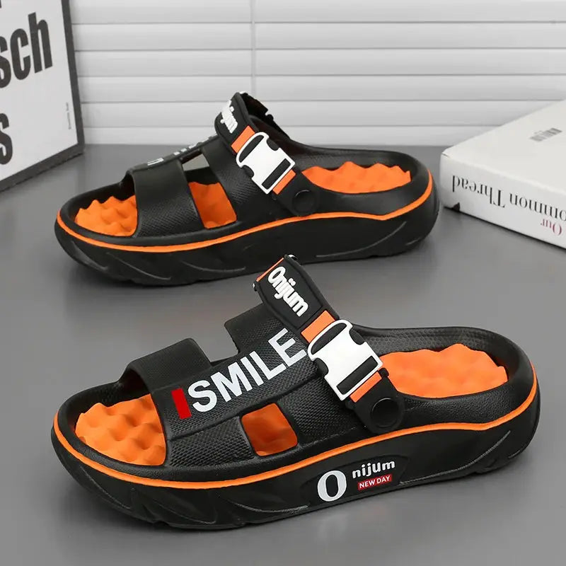 Summer Massage Slippers For Men And Women Indoor Outdoor Sandals Beach Comfortable Soft Slides Home Slippers