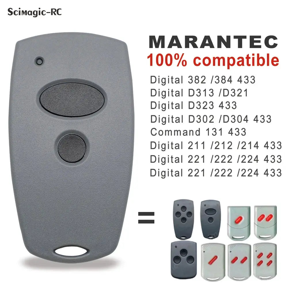 Garage door remote duplicator; grey Scimagic-RC two-button fob