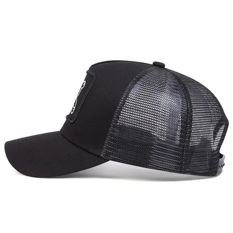 Unisex XX Little Bear Embroidered Baseball Net Cap For Spring And Summer Outdoor Adjustable Sunscreen Hat