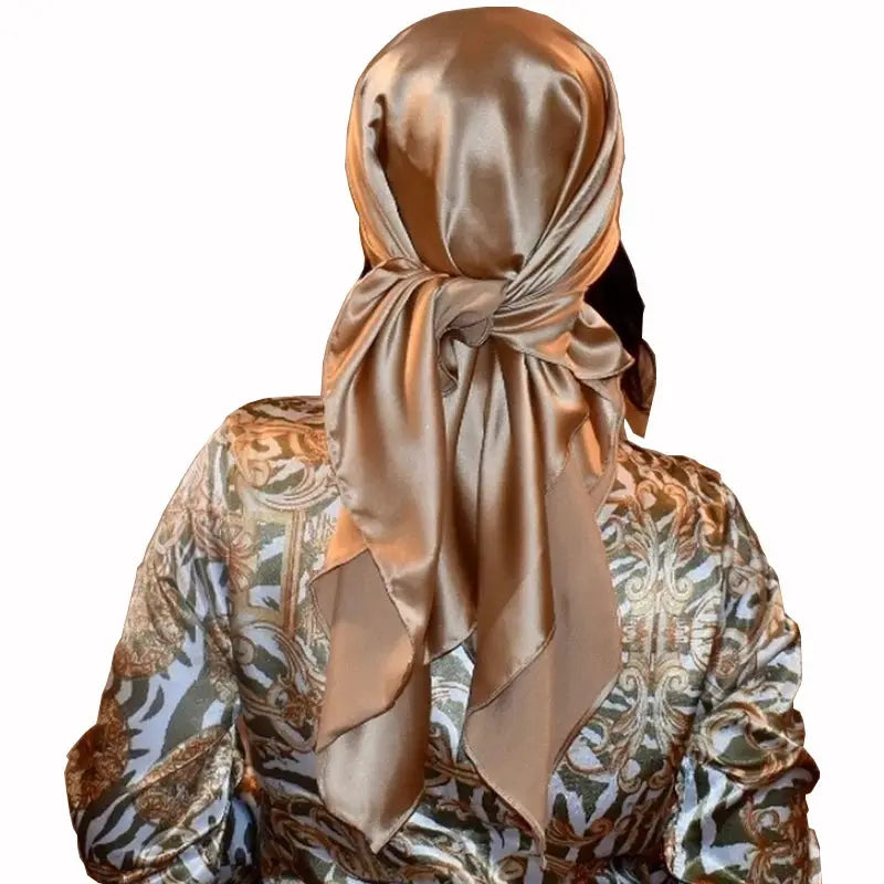 SatinLuxe 90x90 cm Satin Square Hijab Scarf For Everyday Modest Style And Elegant Wrap