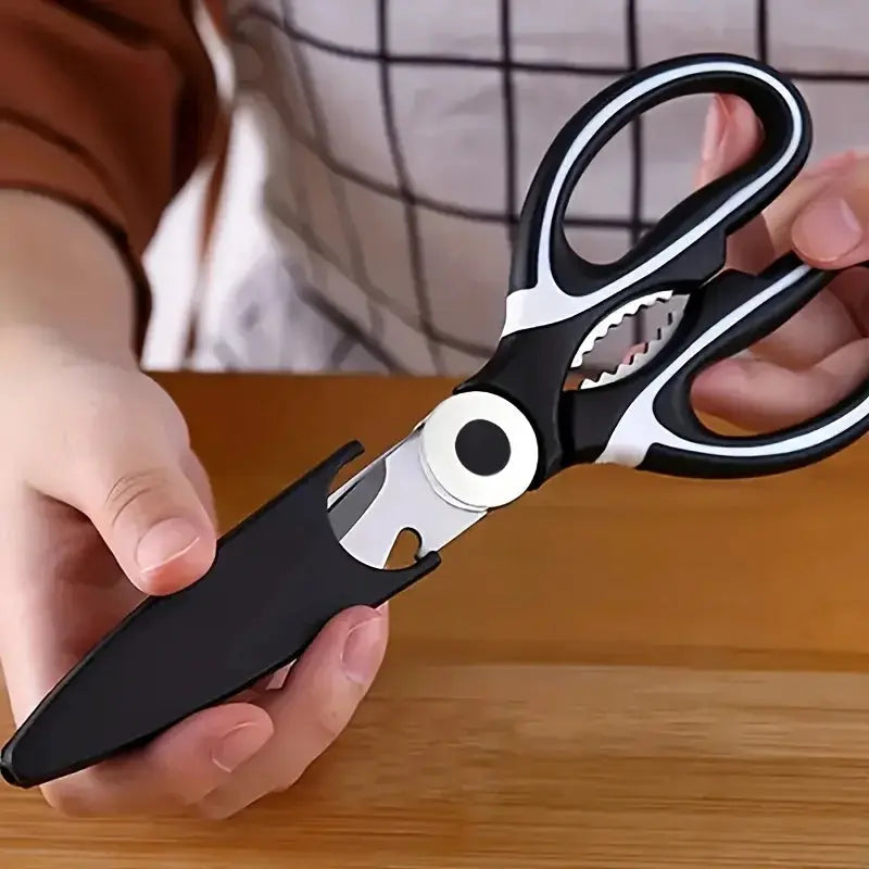 Heavy Duty Stainless Steel Kitchen Scissors Multifunctional Food Scissors For Poultry Herbs Vegetables Pizza And Salad
