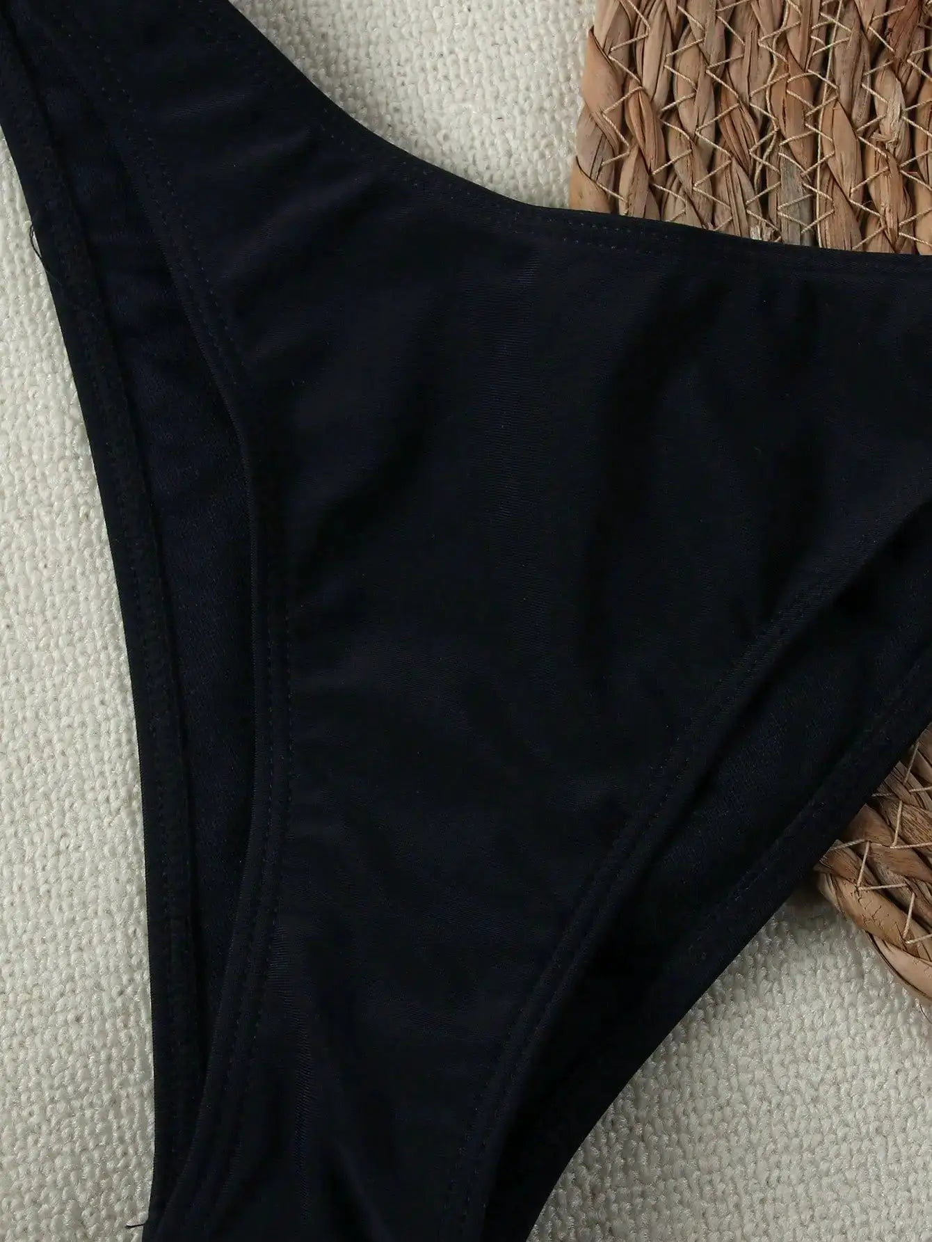 Simples Market black Brazilian thong bikini bottom for women swimwear