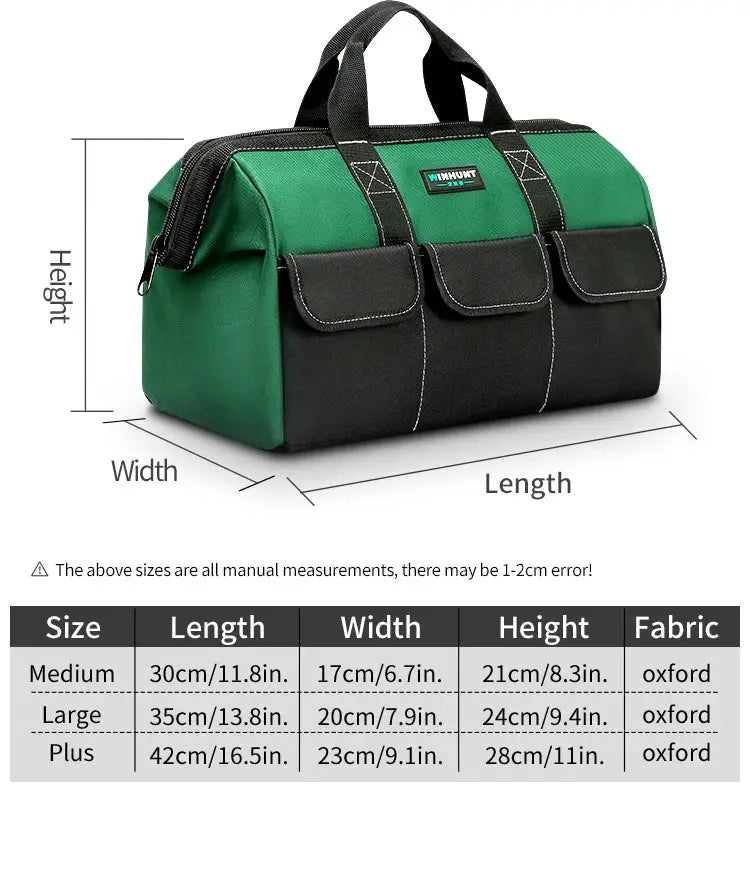 WINHUNT Large Capacity Wear Resistant Tool Bag With Durable Oxford Cloth For Job Site Use