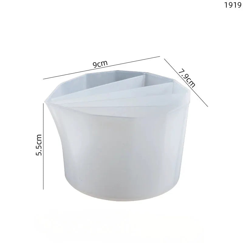 Reusable Silicone Paint Pouring Cups Set Of Three With Dividers For Acrylic Fluid Art