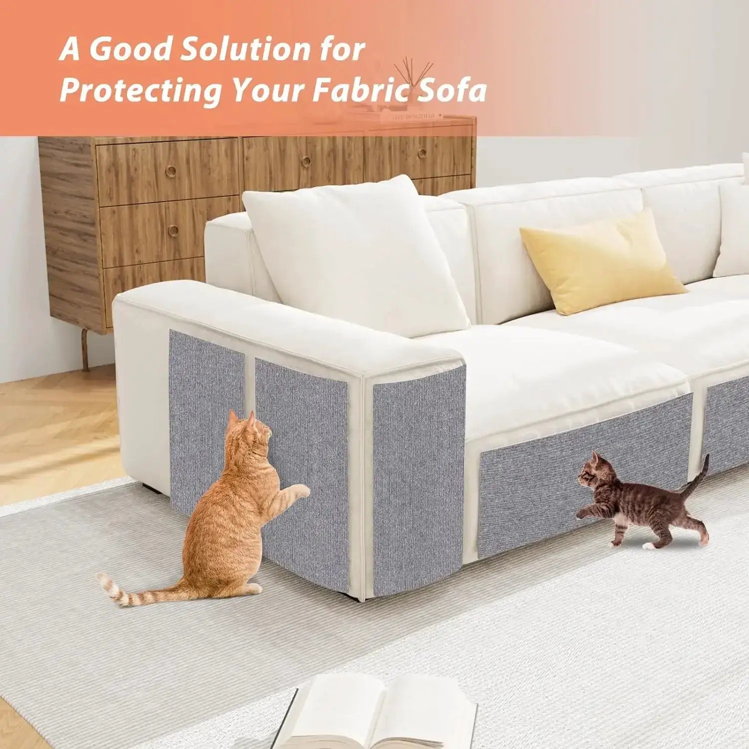 Cat Scratching Mat Self Adhesive Trimmable Carpet For Anti Scratching Sofa Furniture Protection