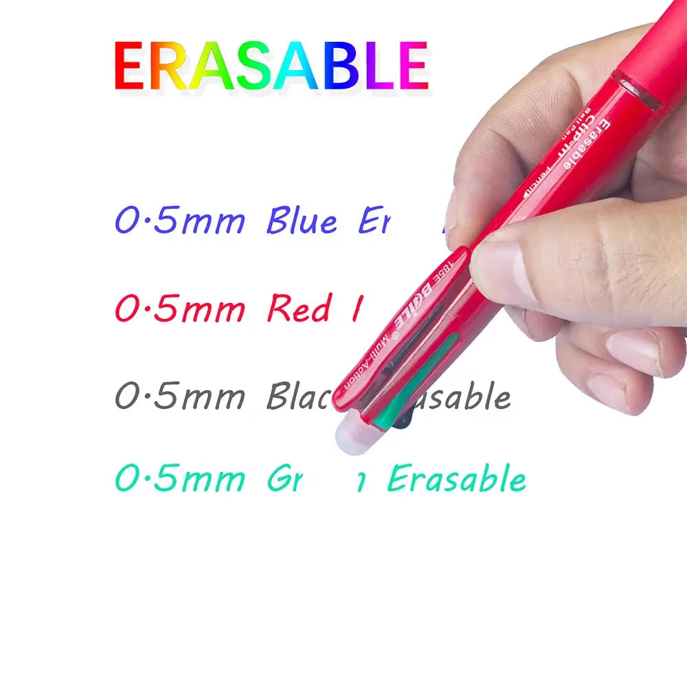 Simples Market 5-in-1 erasable gel pen with four color inks and replaceable refills