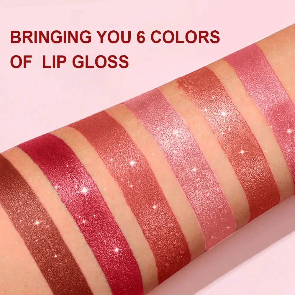 Pearlescent Pink Glitter Velvet Lipstick Waterproof Long Lasting Matte Shimmer Diamond Lipstick For Women Makeup Cosmetic