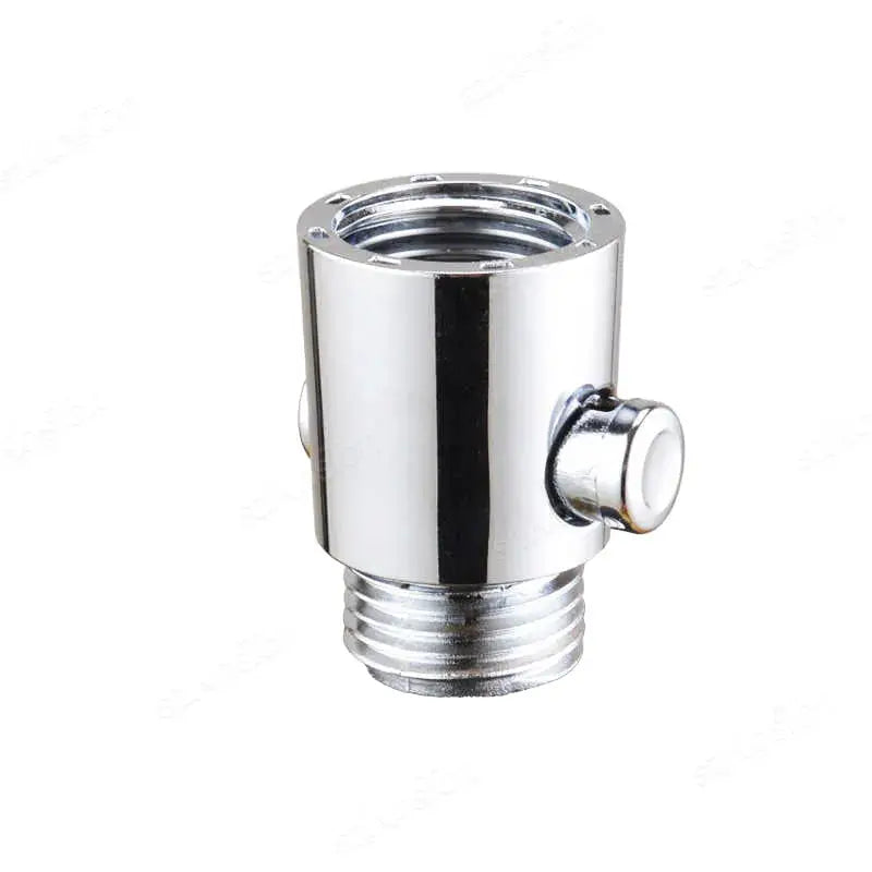 Chrome shower flow-stop valve with one-button water control by Simples Market
