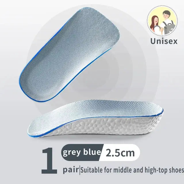 Height Increasing Insoles For Men And Women With Arch Support And Discreet Elastic Lift 1.5 2.5 3.5 cm