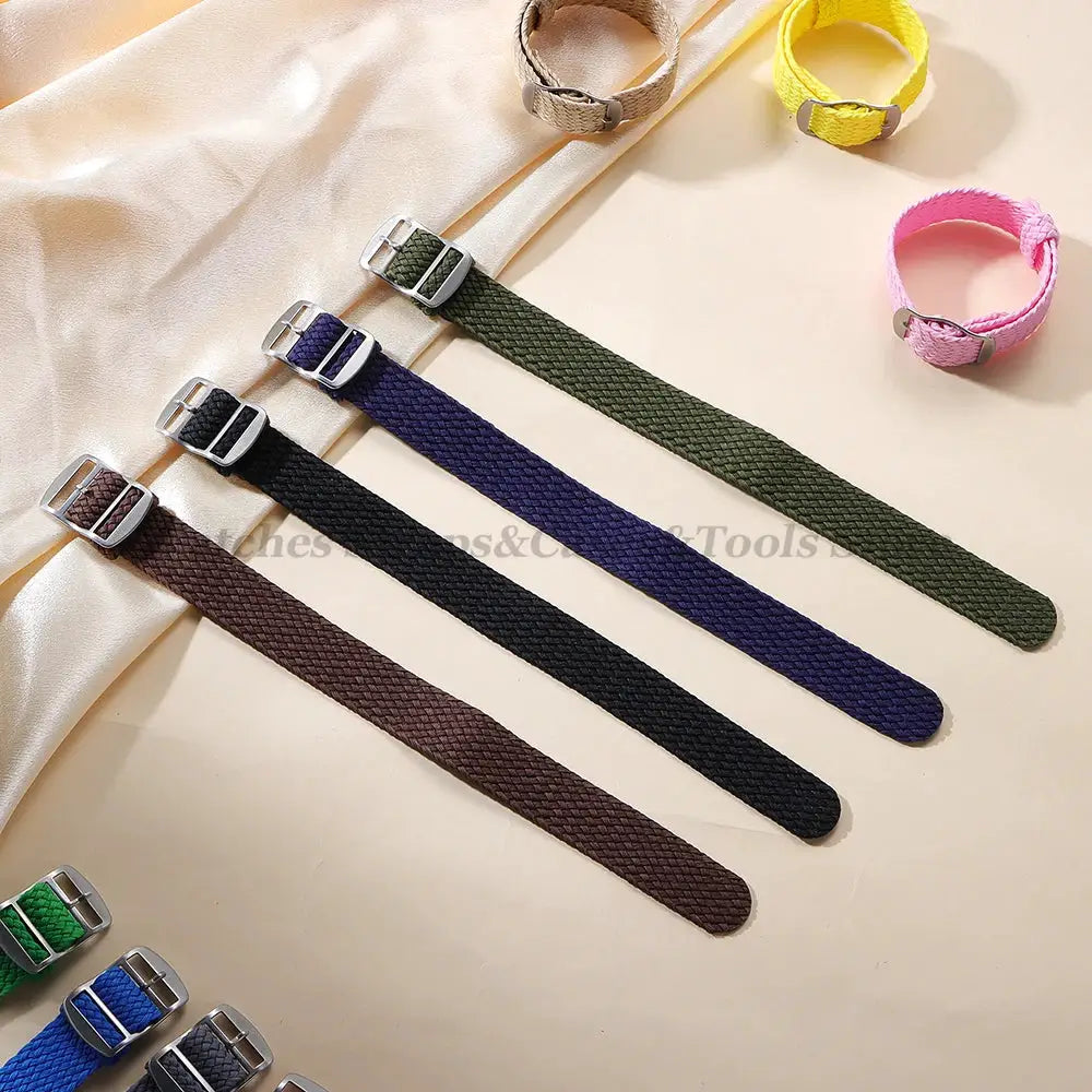 14mm 16mm 18mm 20mm 22mm Nylon Woven Canvas Watch Band for Perlon for Omega Strap Watchband Men Women Sport Bracelet 2035