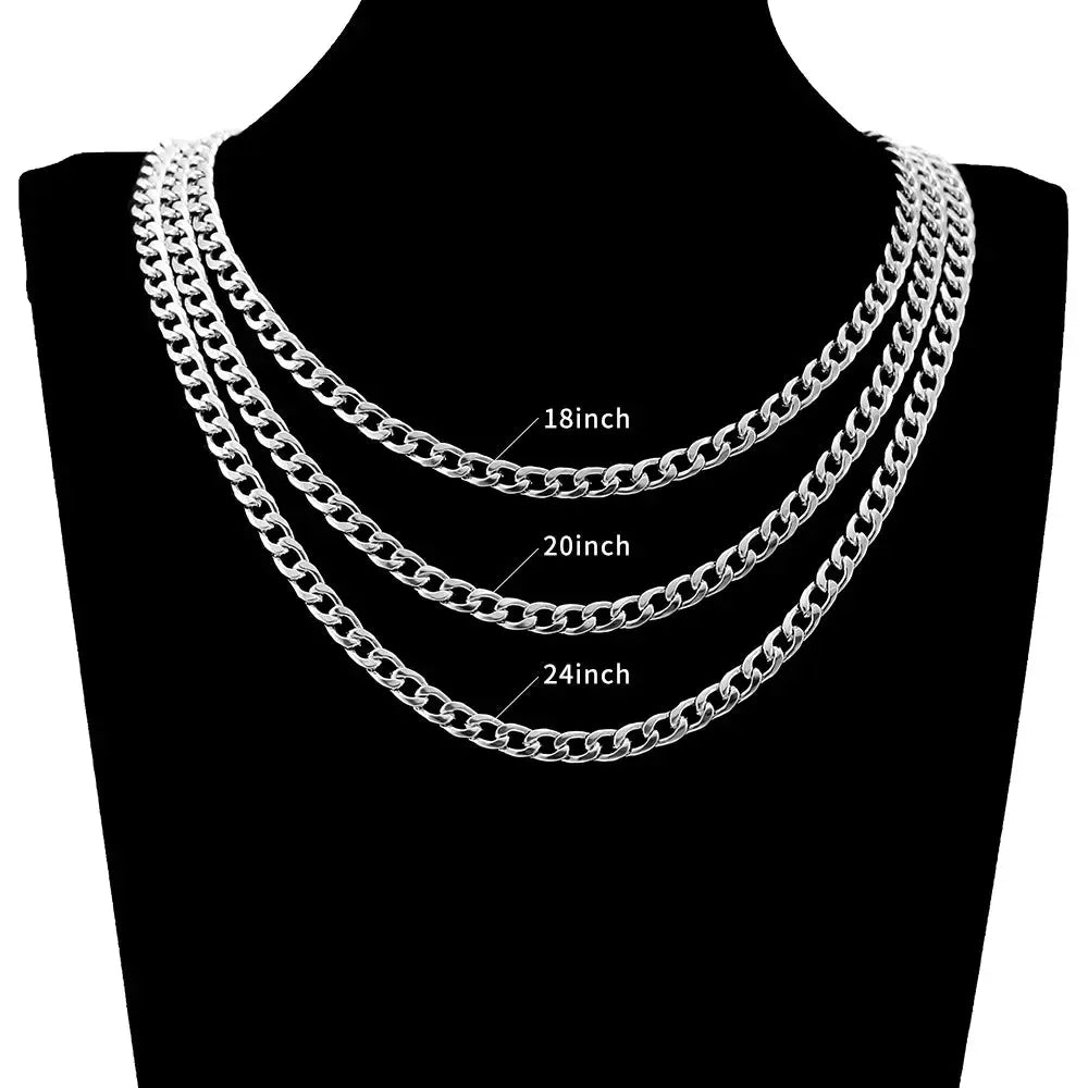High Quality Classic Cuban Link Chain Necklace For Men And Women Smooth Jewelry Gift For All Occasions