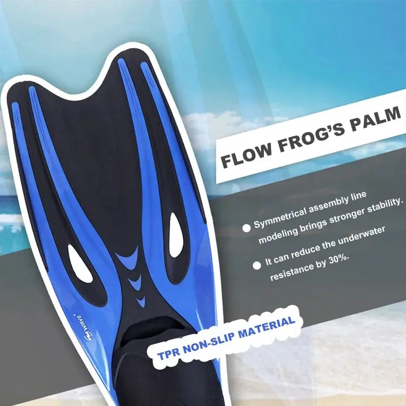 Professional Adult Flexible Comfort TPR Non Slip Swimming Fins Rubber Snorkeling Diving Flippers For Water Sports