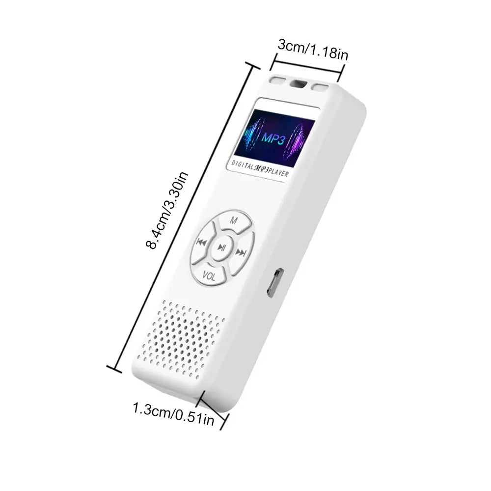 Mini Digital Voice Recorder With MP3 Player And FM Radio HiFi Sound Quality Compact Portable Recorder For Travel