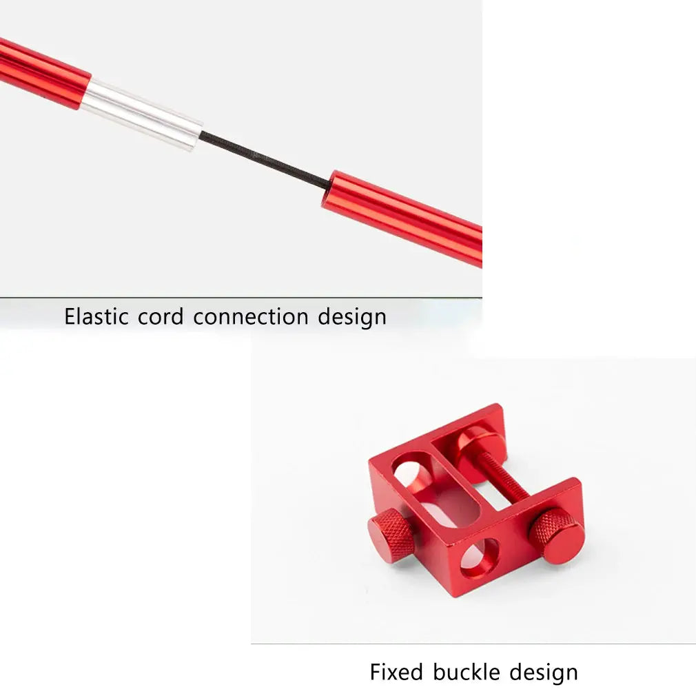 TARKA outdoor detachable light hanger; red aluminum components with elastic cord connection and fixed buckle design