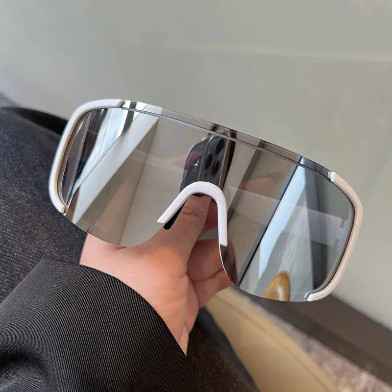 Y2K Style Cycling Sunglasses Windproof Unisex Road Riding Sports Glasses With Retro Reflective Lenses