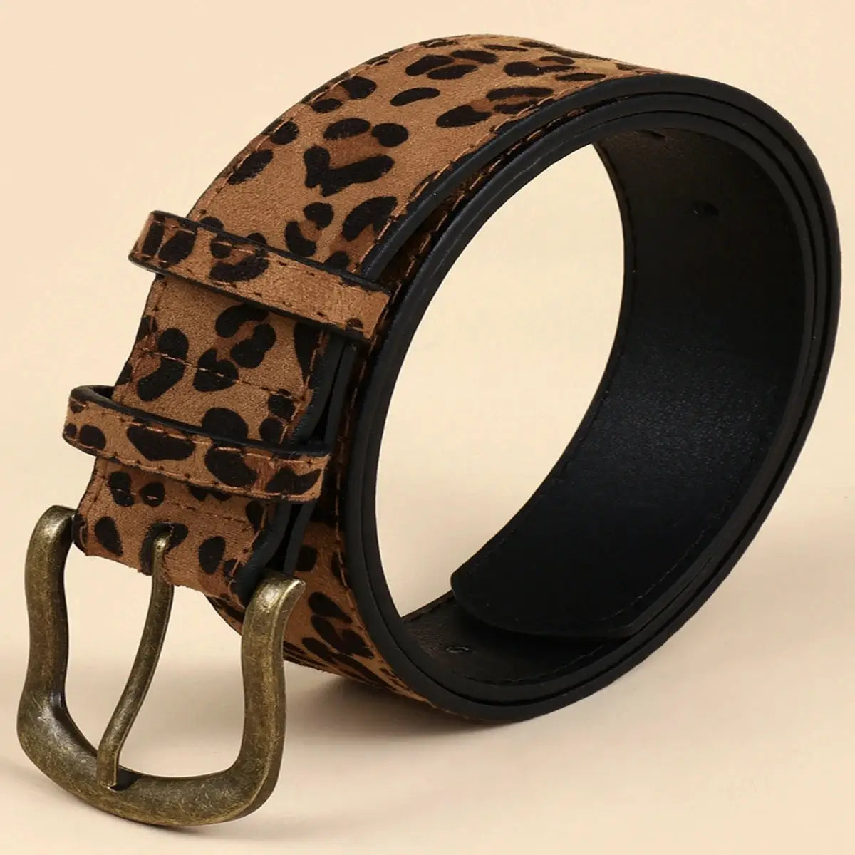 Boho Style PU Leopard Print Belt For Women Slim Fit Dress Accessory Durable And Comfortable