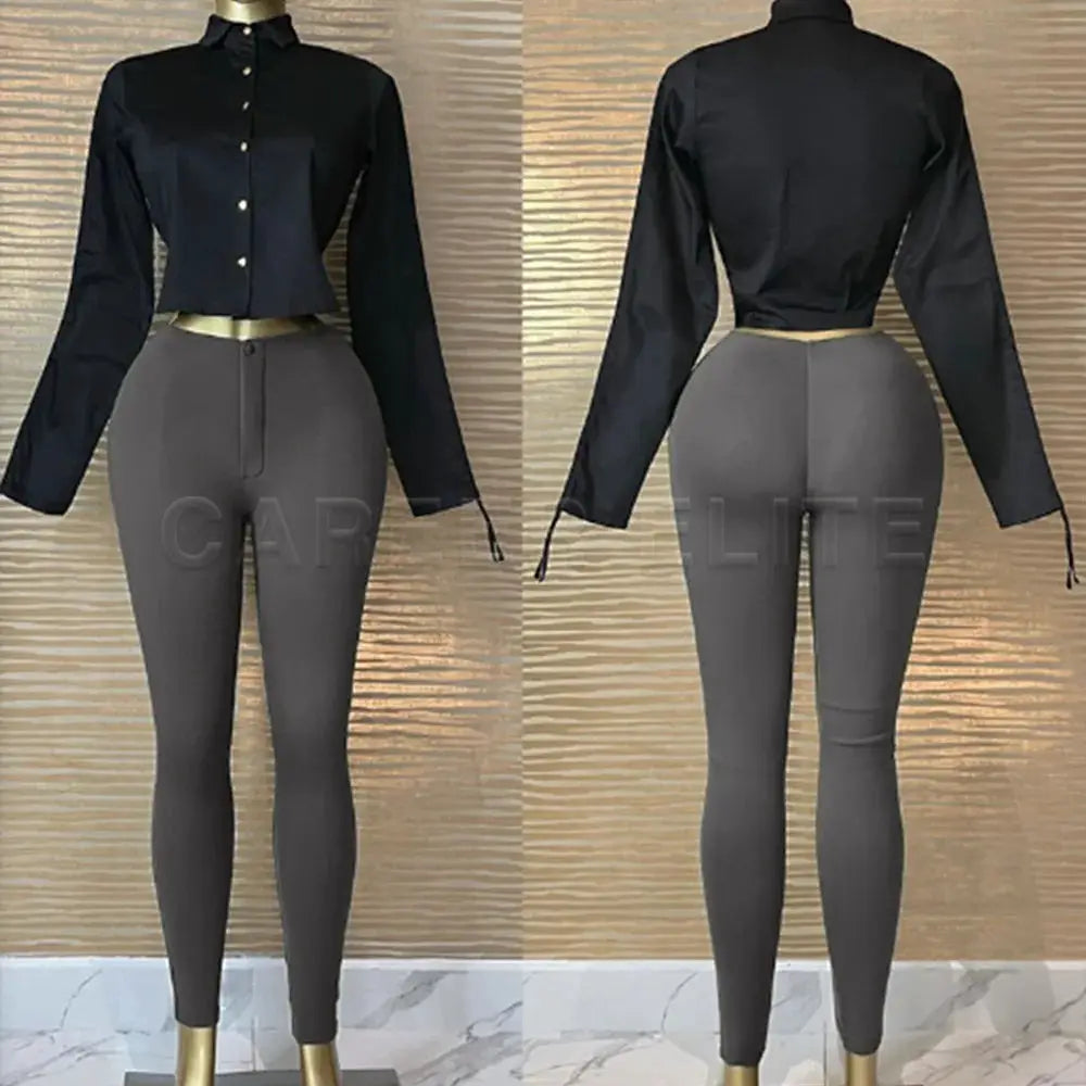 FlexiWear Women High Waist Skinny Leggings Push Up Fit With Stretchy Cotton Elastane Ankle Length