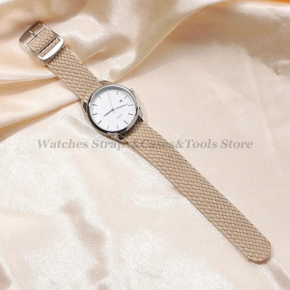 14mm 16mm 18mm 20mm 22mm Nylon Woven Canvas Watch Band for Perlon for Omega Strap Watchband Men Women Sport Bracelet 2035